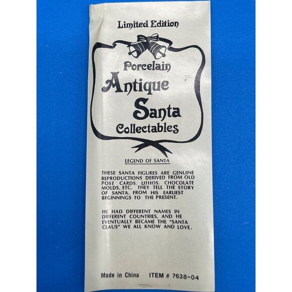 Limited Edition Porcelain Antique Santa Collectible 1913 USA Figure - Picture 7 of 7